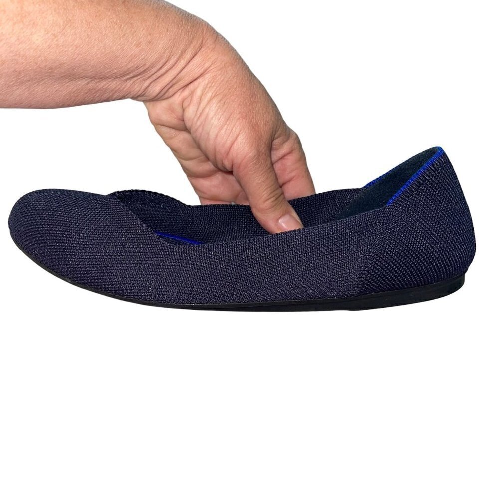 Rothys Womens Flat Size 7.  blue Knit Ballet Round Toe Comfort Slip On China - Picture 7 of 10